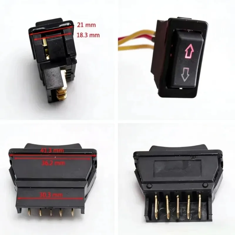 

5Pin Universal Car Power Window Switch DC12V 24V Red Indicator Light for Auto Truck RV Glass Lift