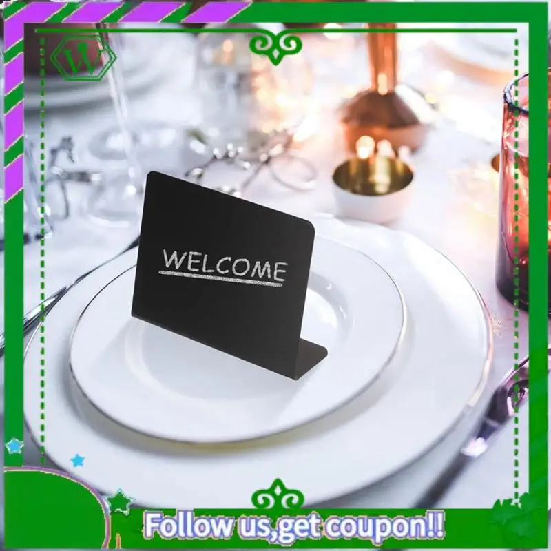 Reliable-20Pcs Table Signs Food Board Buffet Party Labels Message Blackboard Chalk Table Display Price Tabletop Durable Easy Ins