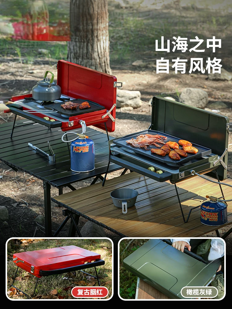 Furnace Double-Headed Portable  Stove Portable Camping Equipment Picnic Windproof Portable Gastove