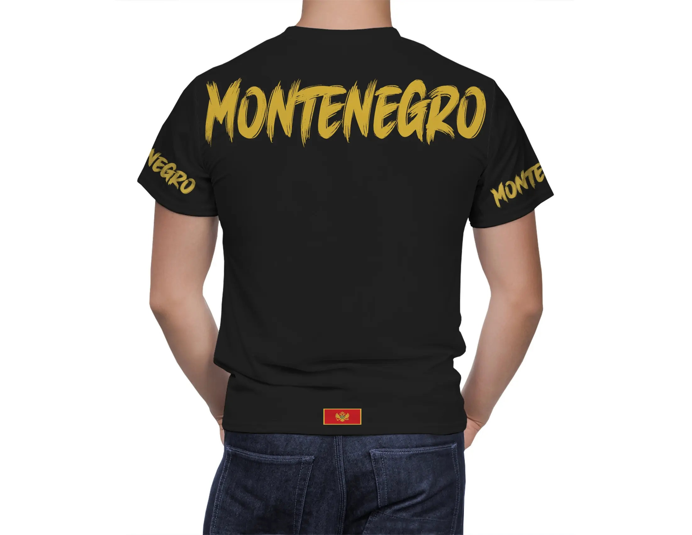 Vintage Montenegro Flag T Shirt Streetwear Patriotic Short Sleeve Personality Tee Shirt Coat Of Arms 3d Printed T-shirt