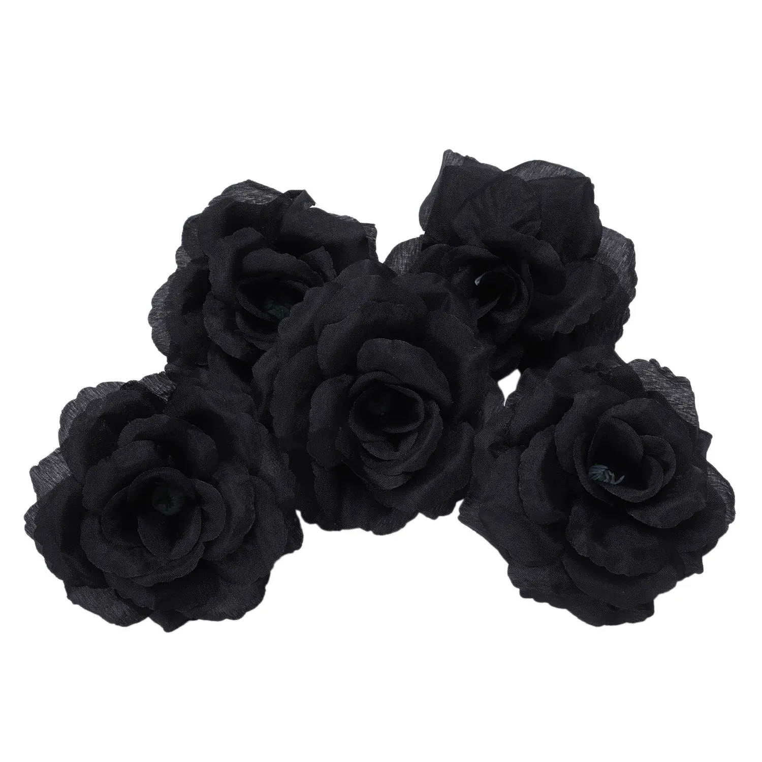 20 Pcs Black Rose Artificial Silk Flower Party Wedding House Office Garden Decor fai da te