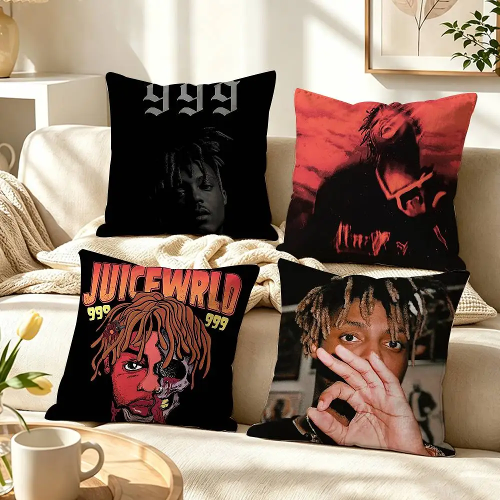 COOL Singer Juice WRLD 999  Pillow Case Pattern Printed Pillowcase For Living Room Sofa Cushion Cover