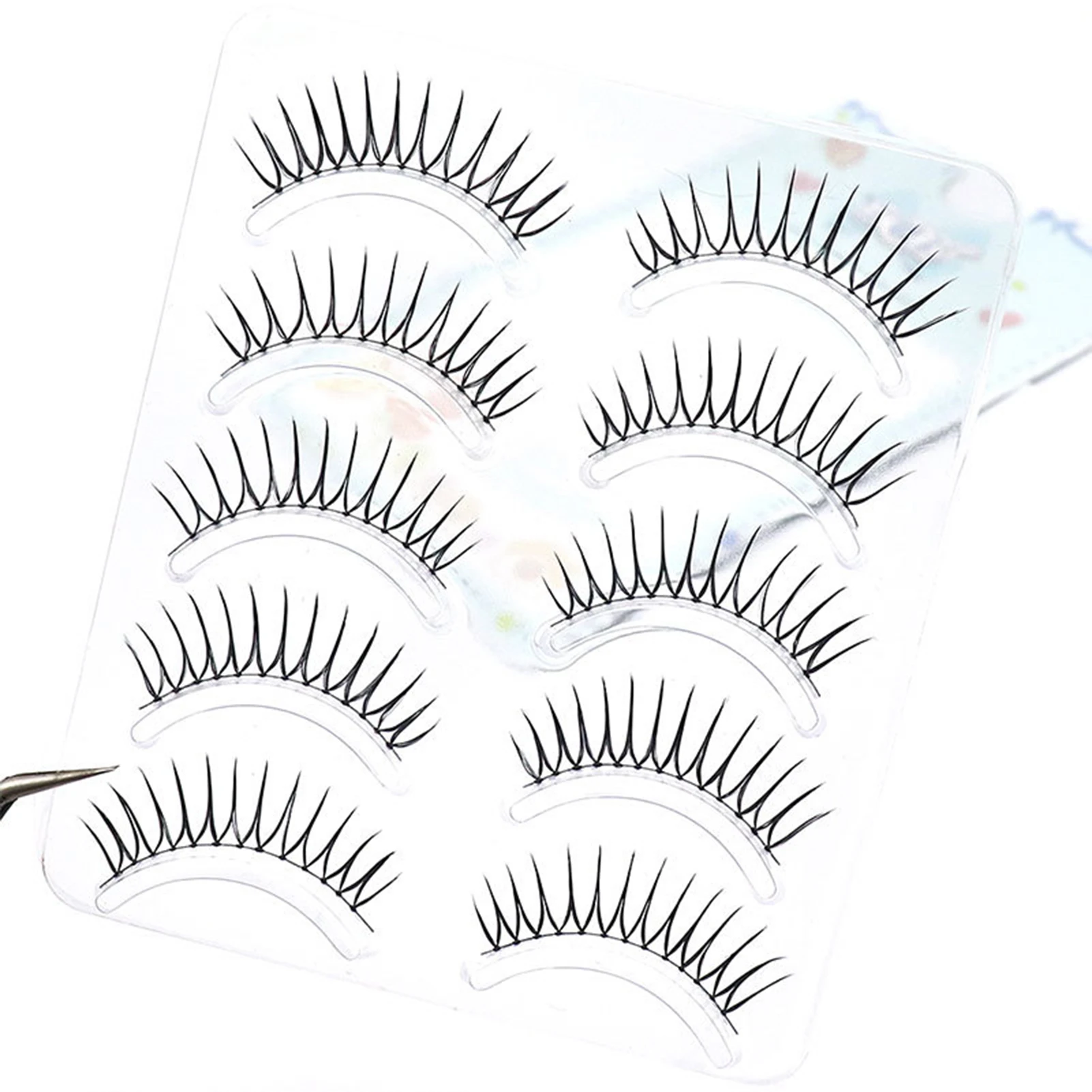 Ciglia finte a forma di U Ciglia a striscia completa per donna Ciglia finte nere per ingrandire i tuoi occhi Strumenti per il trucco naturale