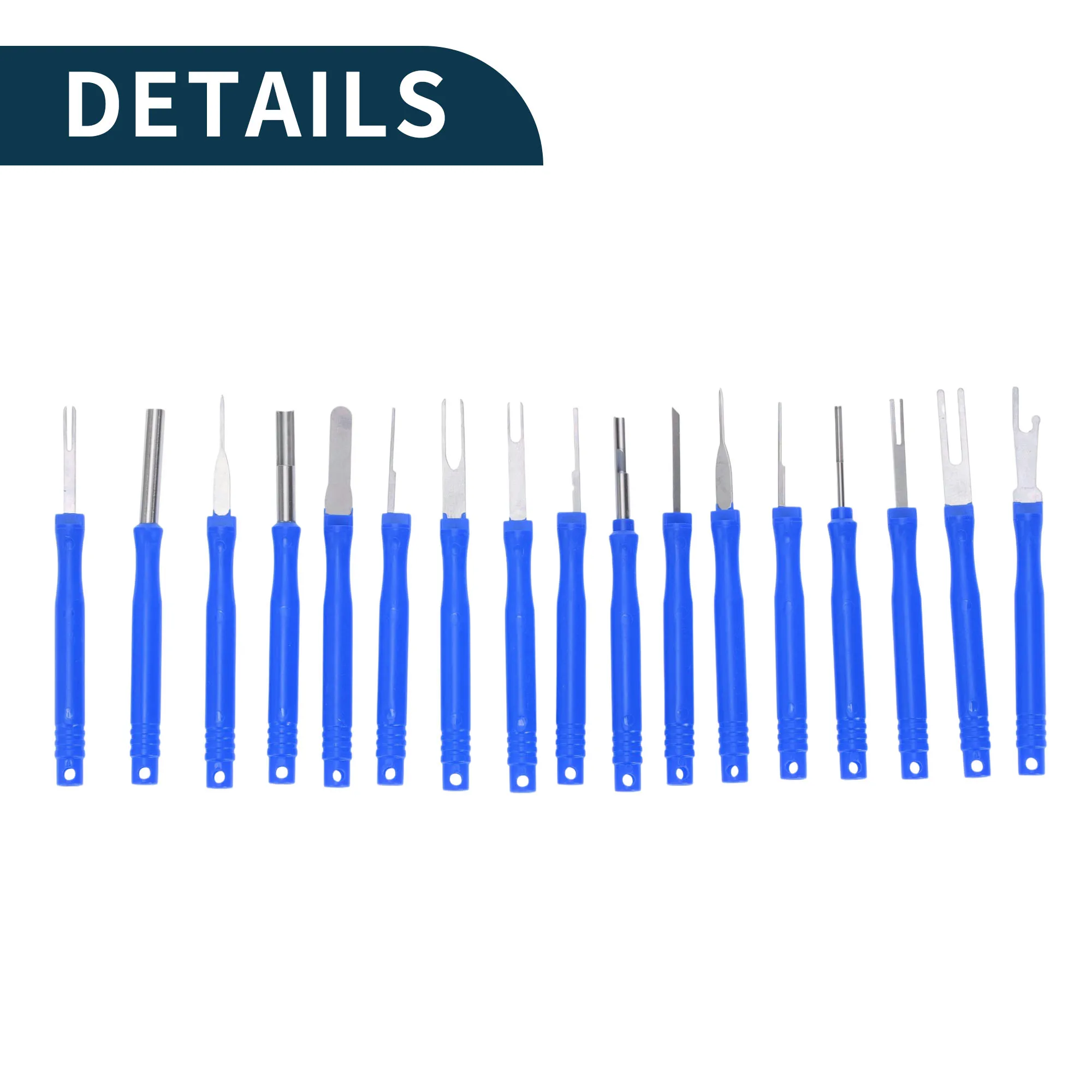 

UXCELL Автомобиль Грузовик Мотоцикл Лодка Инструмент для снятия терминала Ассортиментный комплект Разъем для проводов Набор для извлечения контактов Синий 72 шт.