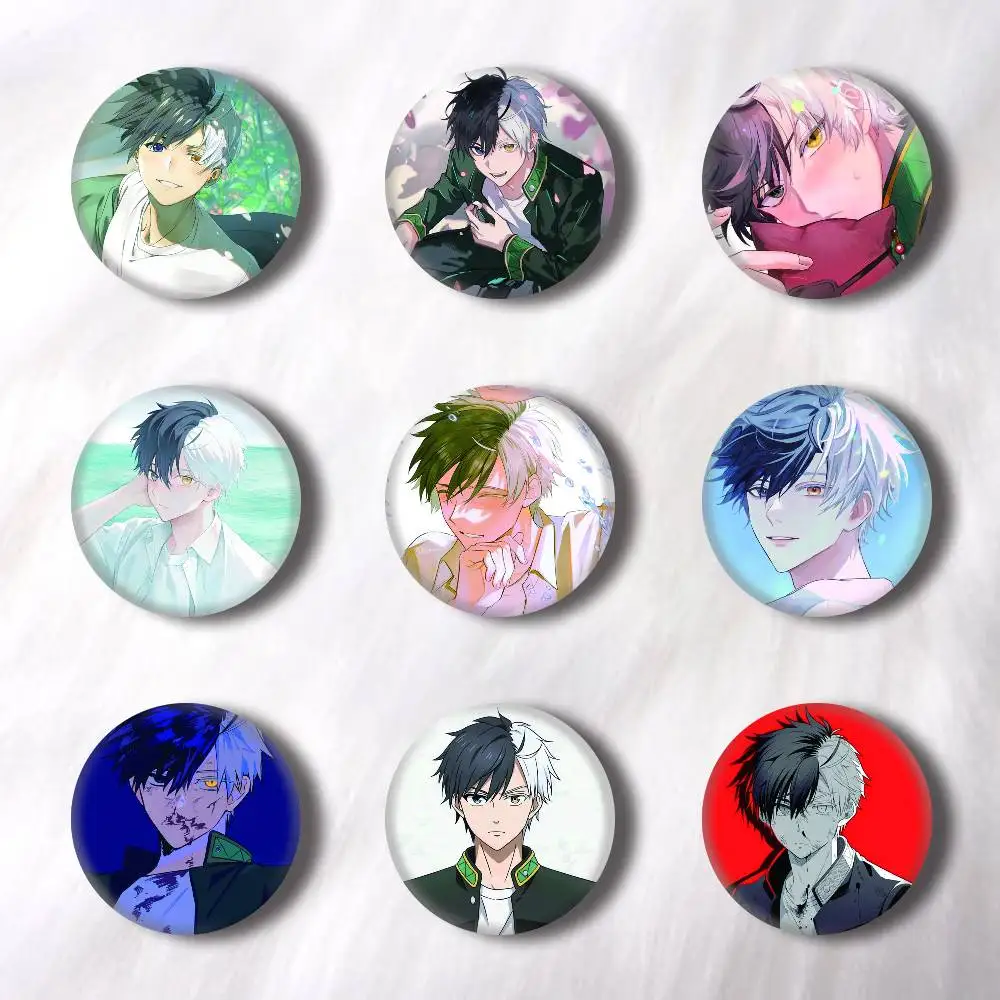 Anime Haruka Sakura Creative Round Button Badges Cute Pin Brooch for Backpack Clothes Lapel Jewelry Accessories Friends Gift