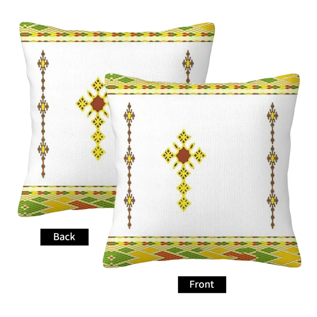 Habesha Tibeb Telet Cojines Ethiopian Cross Throw Pillow Case Cushion Covers Home Sofa Chair Decorative Backpack