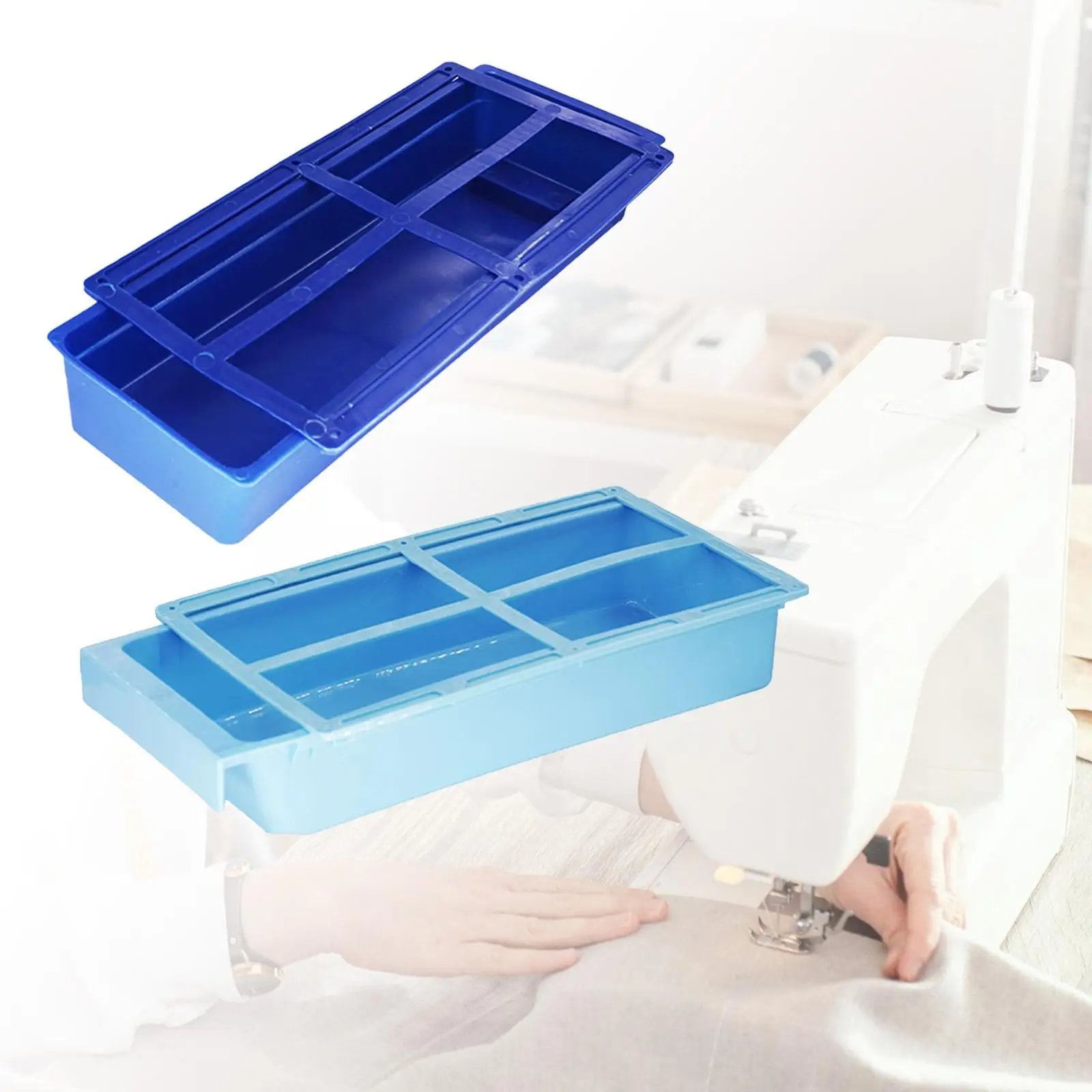 Sewing Machine under Desk Drawer Sliding Out Container Table Mount Organizer Storage Box for Tailor Dressmaker