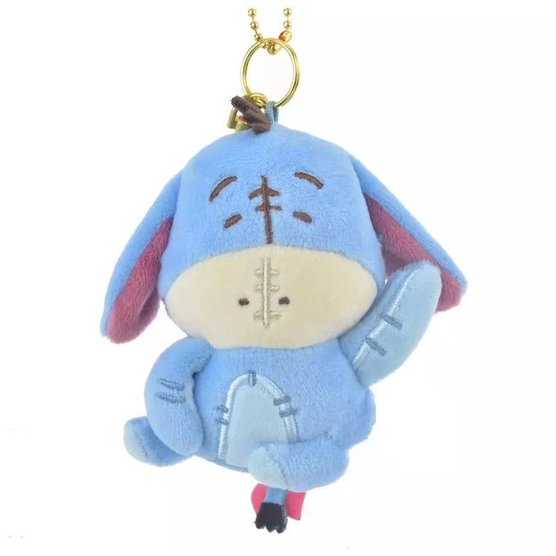 Miniso Winnie The Pooh พวงกุญแจของเล่นน่ารักกระเป๋าตกแต่งการ์ตูนคู่ตุ๊กตา Plush ประณีตพวงกุญแจรถ ﻿ ﻿ ﻿