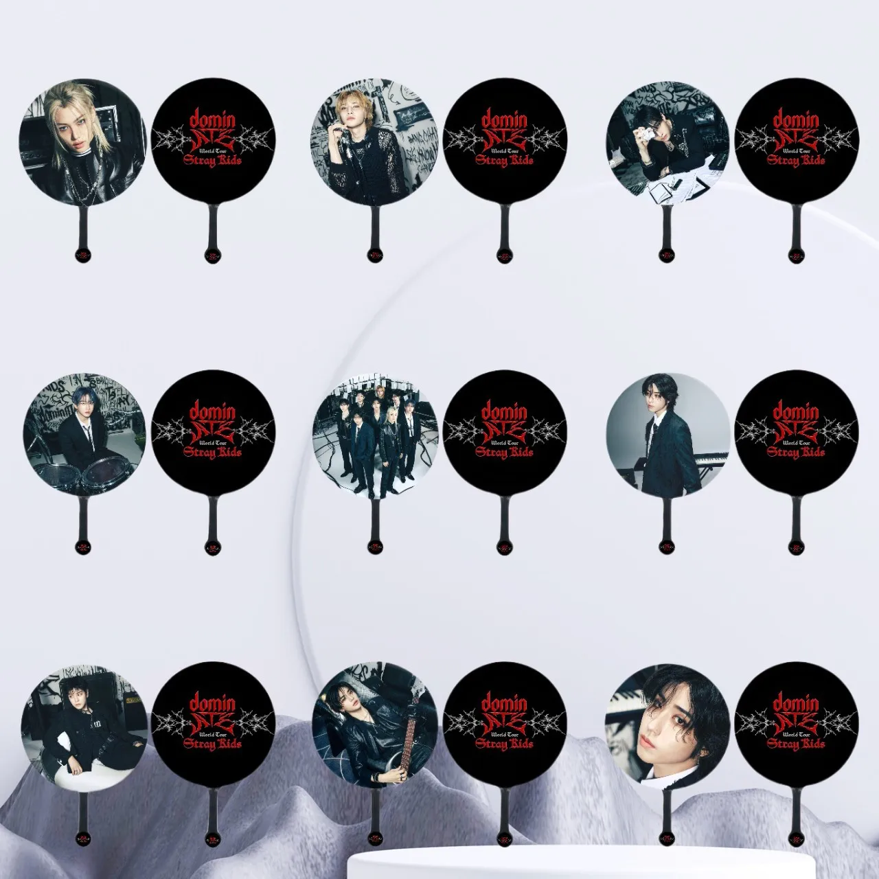 

Stray Kids Cheering Hand Fan Dominate Seoul World Tour Kpop Concert Portable Round Diy Fan For Kpop Fans Outdoor Use