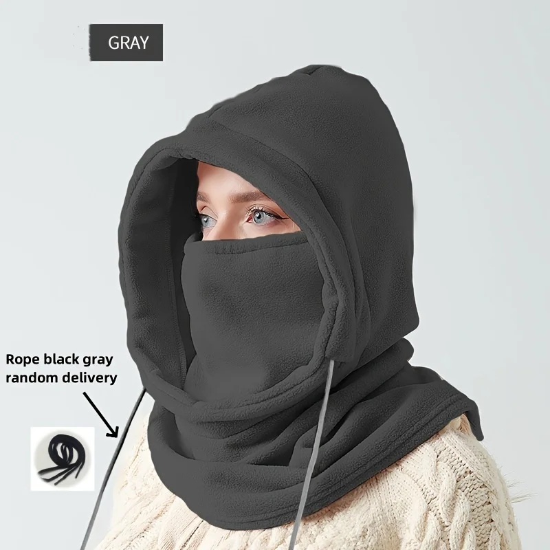 Passamontagna antivento in maglia accogliente: cappuccio con ghetta invernale Casual per appassionati di sci e Outdoor