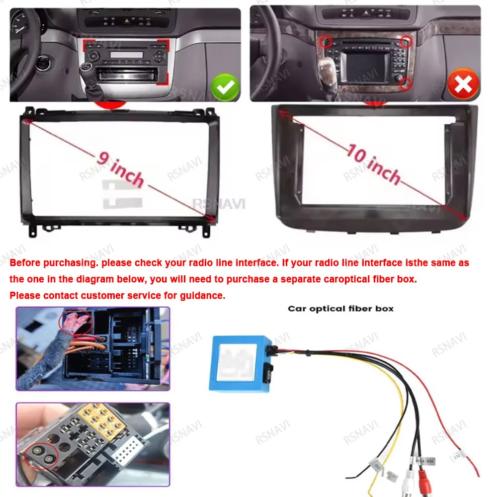 Android 16 Car Radio For Mercedes Benz W169 W245 W639 W906 Sprinter B160 B170 B200 Video Player Multimedia Stereo GPS Navigation