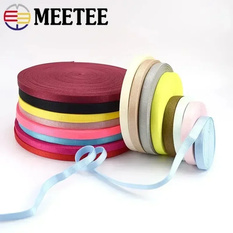 10/20/50Meters 10mm Nylon Elastic Bands For Underwear Bra Straps Rubber Band Shoulder Strap DIY Garment Decor Sewing Accessories