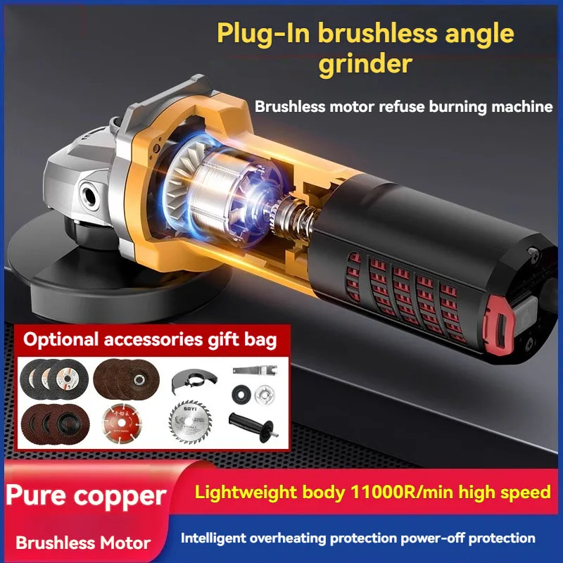 

Multifunctional handheld angle grinder Home Angle Power Angle Grinder Brushless angle grinder