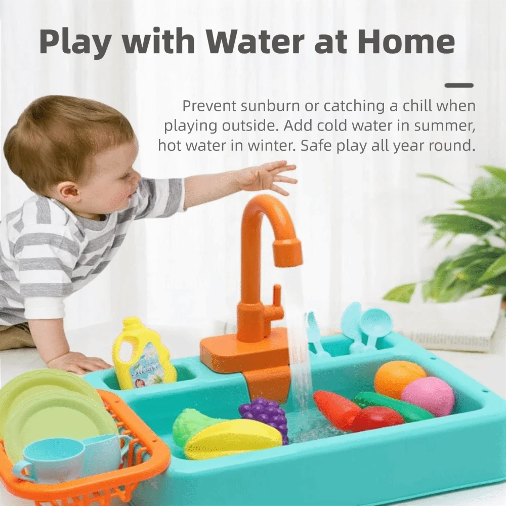 Un ensemble de jouets interactifs pour lave-vaisselle de haute qualité, jouet multifonctionnel intéressant, évier, jouet de Simulation de cuisine Durable pour enfants