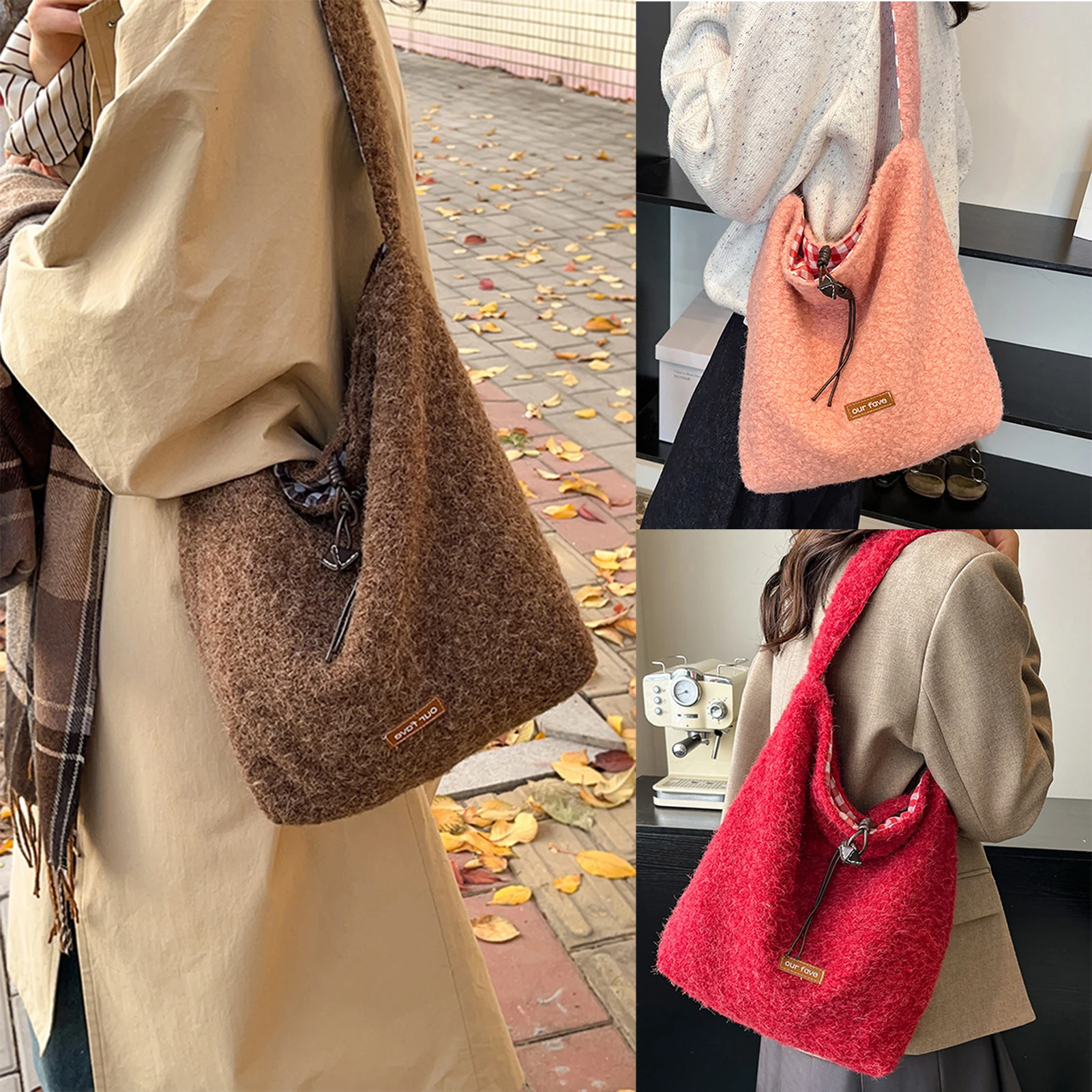 حقيبة يد نسائية كبيرة مضادة للسرقة للتسوق #2