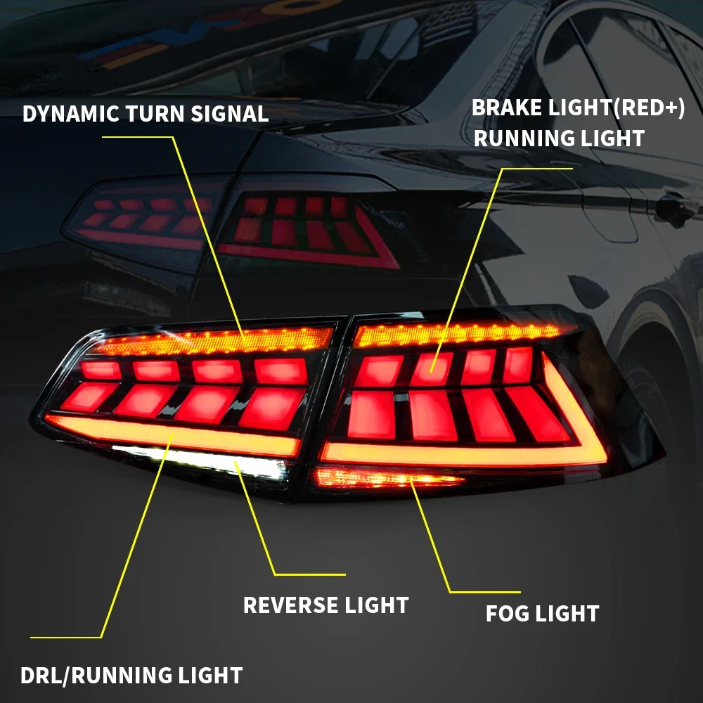 Auto Schwanz licht für VW Magotan sequentielle drehen signal hinten licht für VW Passat B8 2017-2019 Euro