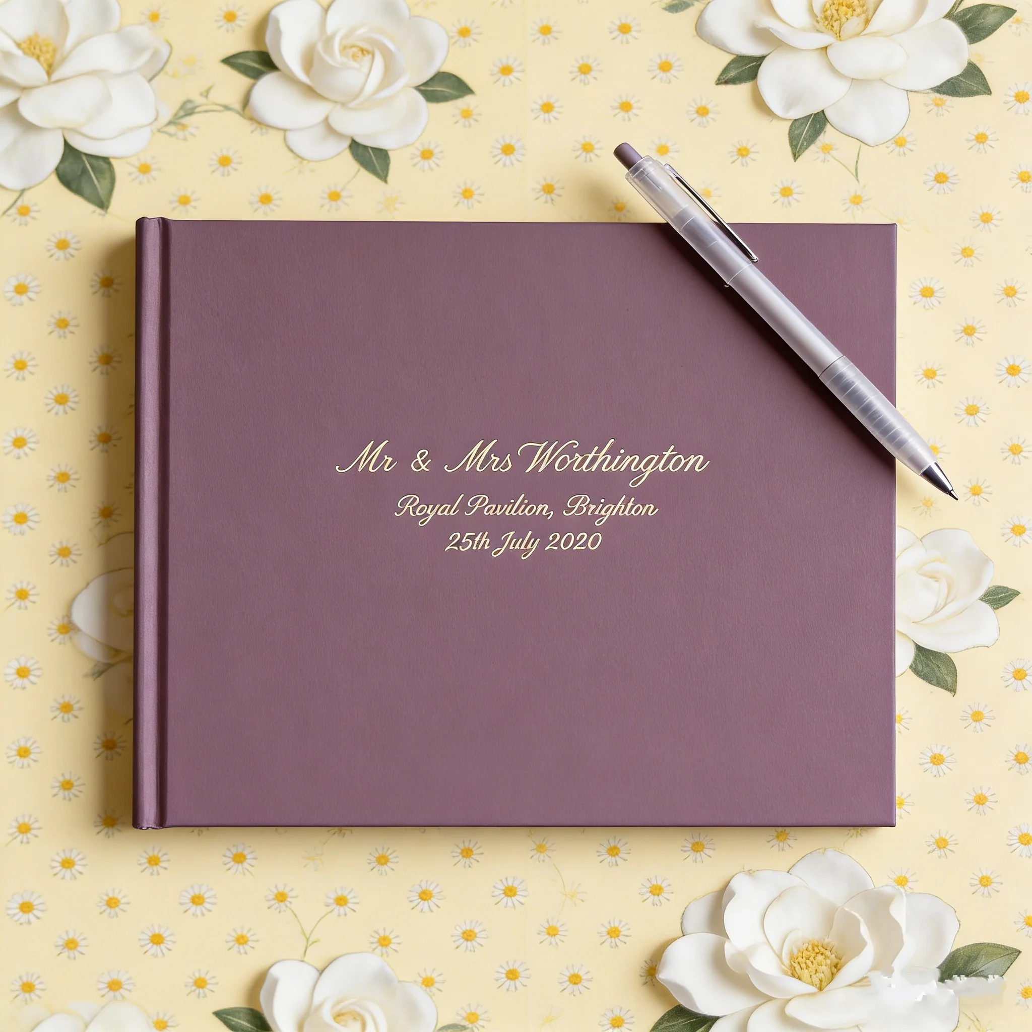 

Personalized Wedding Guest Book - Custom Hand-drawn Line Art Sign In Book - Polaroid & Photobooth Photo Album for Wedding Recept