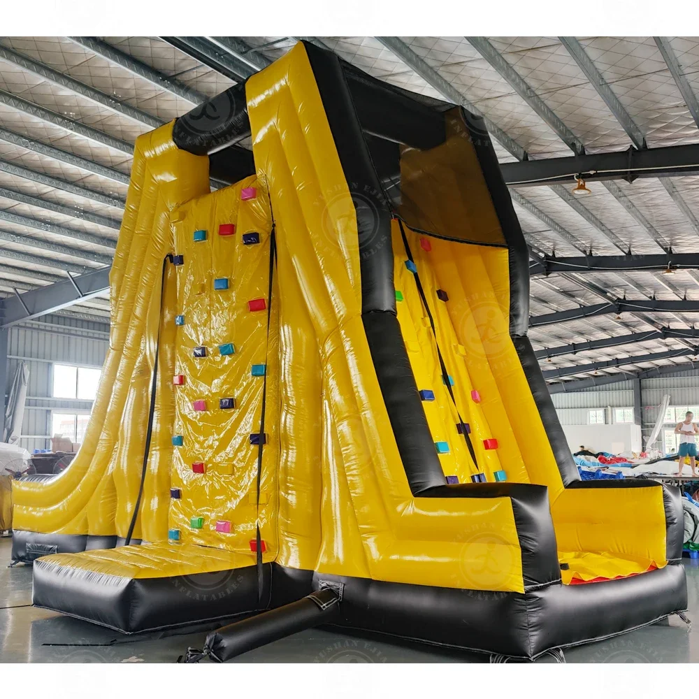 

2024 Outdoor Exciting Good Quality Inflatable Rock Climbing Wall With Slide For Obstacle Course