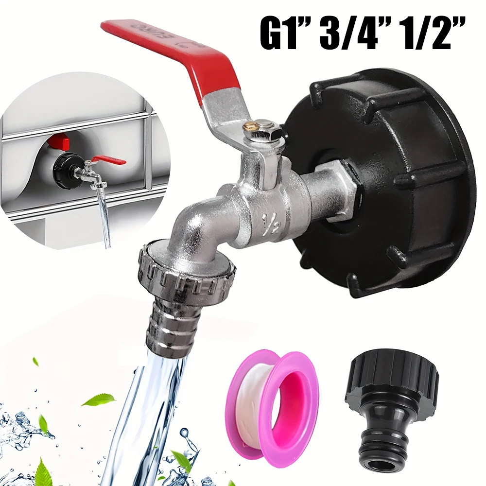 

1Pcs Ton bucket accessories IBC faucet Car wash water tank Irrigation water tank faucet Plastic pacifier Alloy pacifier