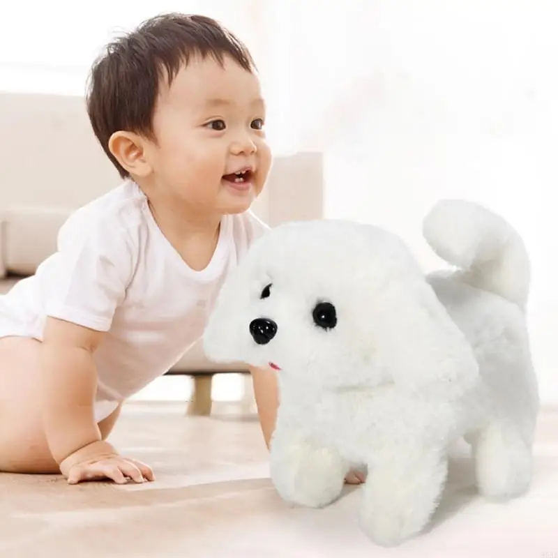 95AE 18cm/7in Interactive Plush for Smart Robot Toy Dog for Toddler Gift Anxiety Reli