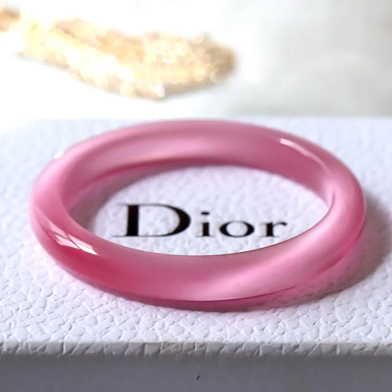 Opal Bracelet Korean Version Fine Pink Fashion Flat Round Bracelet Jewelry Women