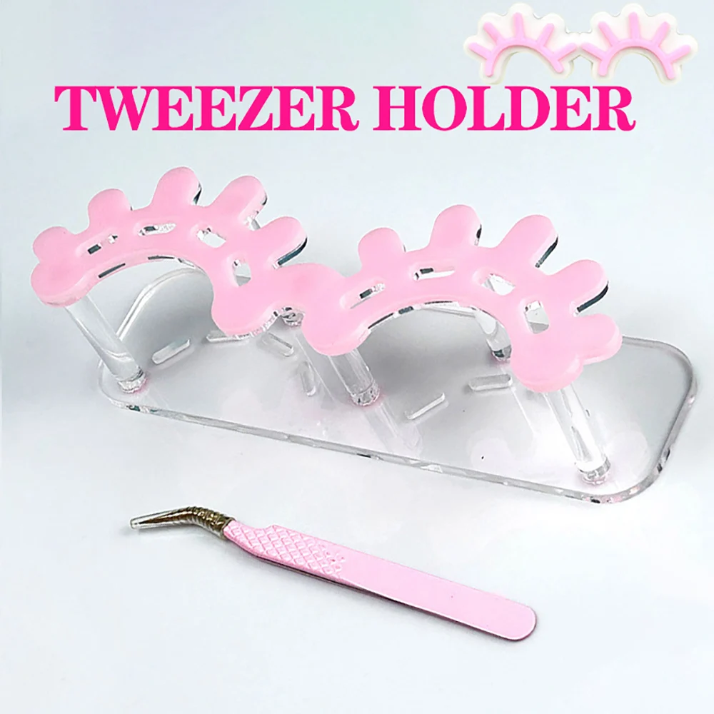 Wimpern pinzette Aufbewahrung halter 8 Löcher Rack tragbare Pinzette Organizer Regal Wimpern verlängerung Make-up-Tool Acryl ständer