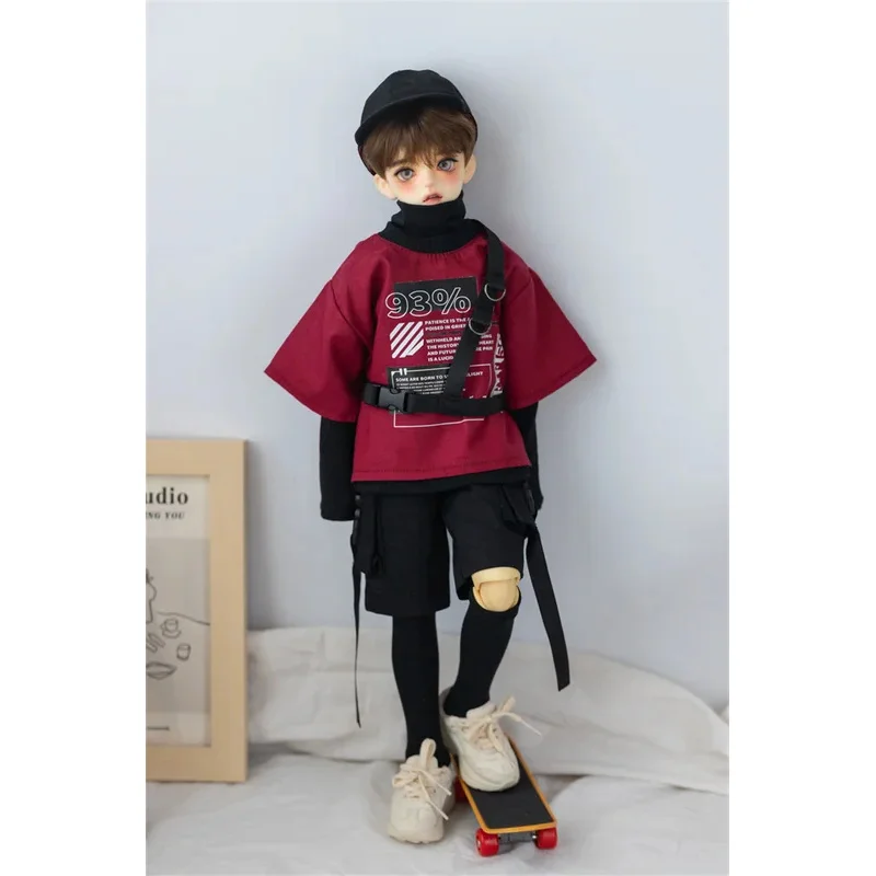 

Одежда для кукол BJD для мальчиков и девочек 1/4, 1/6, 1/3, ID75: красный, синий, зеленый комплект для хип-хоп танцев, повседневные стильные спортивные шорты, аксессуары для кукол