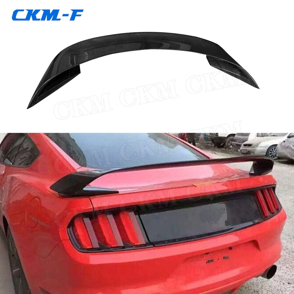 Carbon Fiber Rear Spoiler Trunk Tail Wing For Ford Mustang GT350 R Style Spoiler 2015 2016 2017 Car Racing Wings