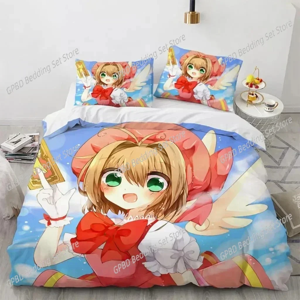 

Anime Cardcaptor Sakura 3D NEW Duvet Cover Pillowcase Bedding Set Adult Boy Girl Bedroom Decoration Children Single Double Large