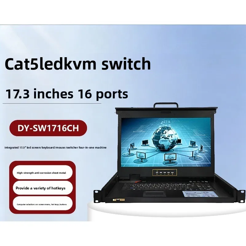 17.3 inch 16-port CAT5 LED KVM switcher 16-port CAT5 LED KVM switcher