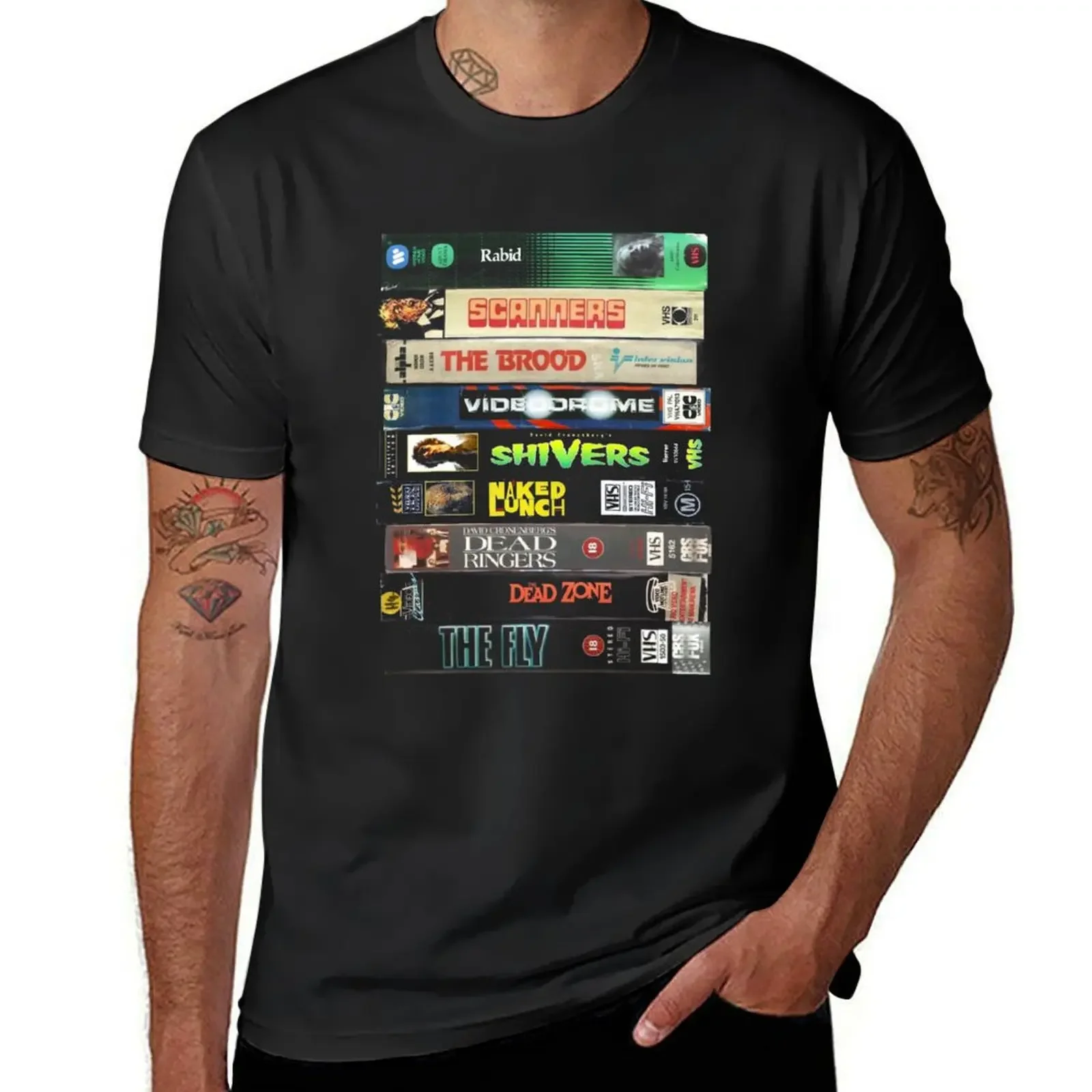 

Cronenberg VHS collection T-Shirt customizeds quick drying mens fashion