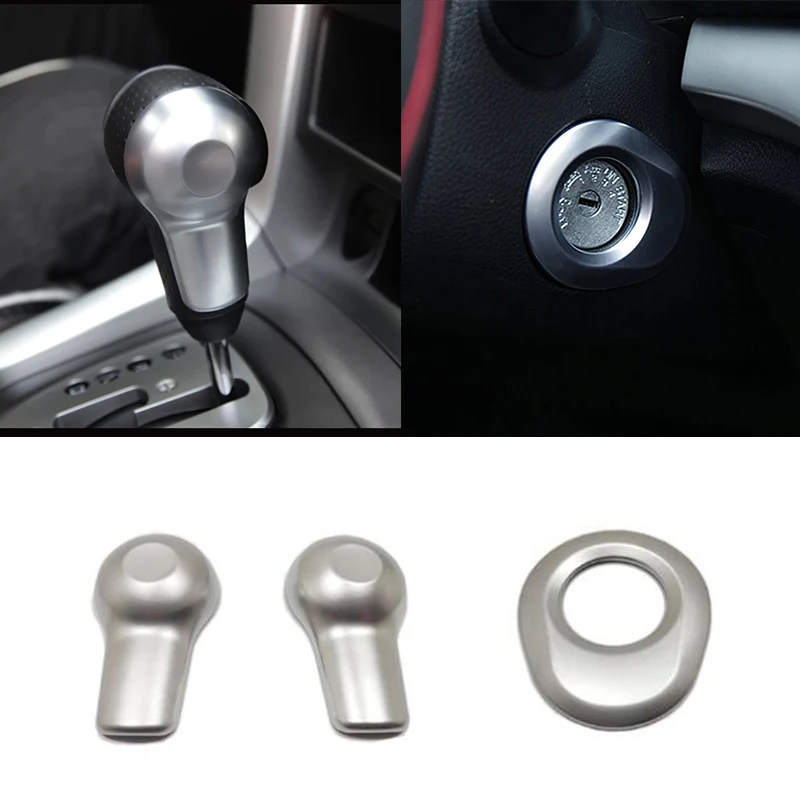 

For Nissan X-Trail T31 2008-2013 ABS Matte/Red Car Gearshift Handle Cover Igniter Switch Trim Frame Sticker Internal Accessories