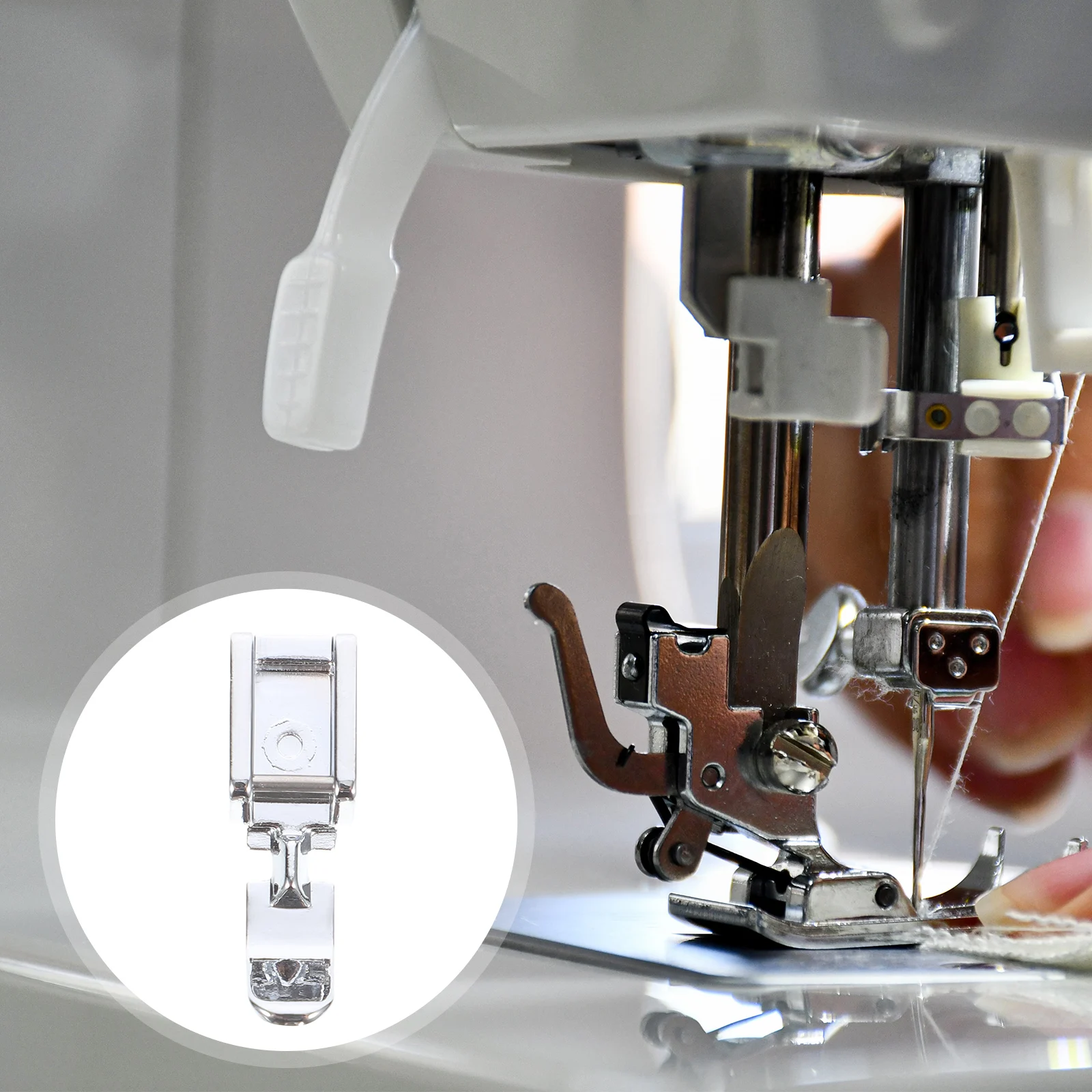 

Roller Presser Foot for Sewing Machine Stitching Foot Compatible with Singer Brother Home Machines Anti-Slip