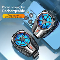 X52 300mAh Wireless Phone Cooler for Gaming Rechargeable Cooling Fan Portable Air Cooler Radiator Back Clip for Phone