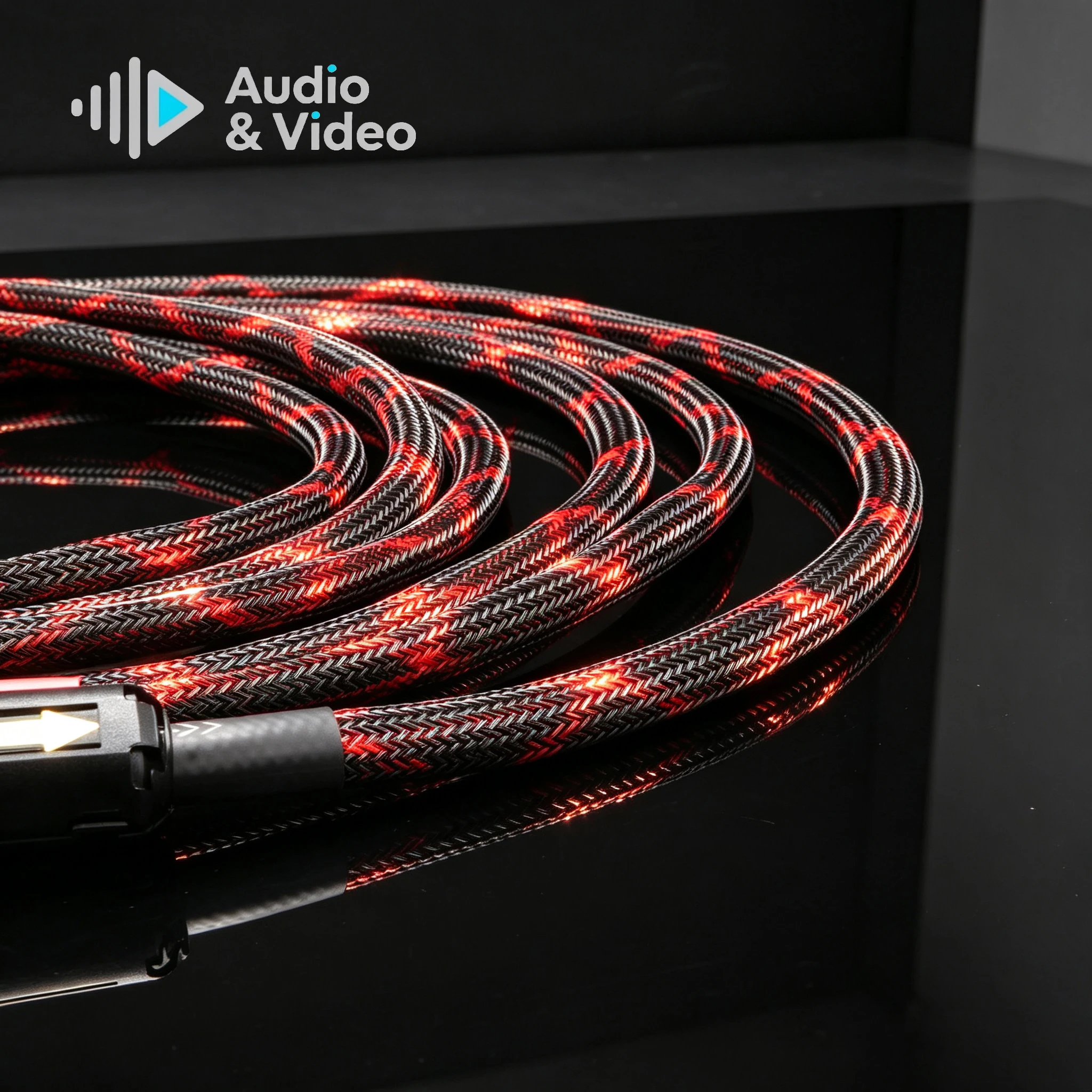 Pair 9AWG 2B to 4B Speaker Cable 2B to 2BAudiophile Cable Banana Plug Biwire LoudSpeaker Wire Audio Line  for Speakers,Amplifier