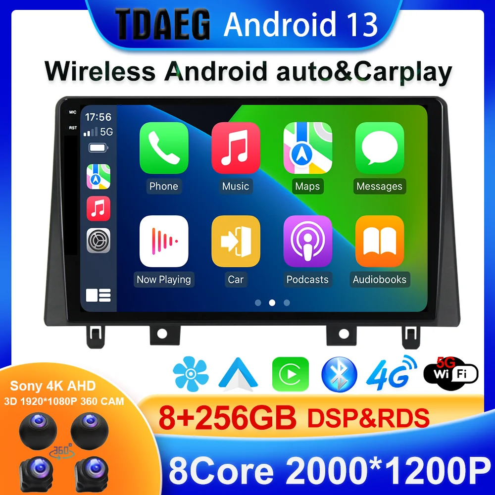 

Android13 8+256G Car Radio Multimedia Video Player for JAC Refine S3 2019 GPS Navigation Autoradio Stereo Audio Recorder DVD