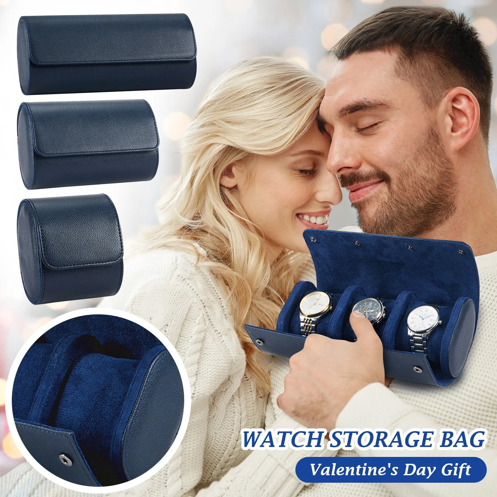 High-end Jewelry Box Simple Watch Storage Box 1/2/3 Slots Travel Business Watch Box Gift Box Valentine's Day Gift Container