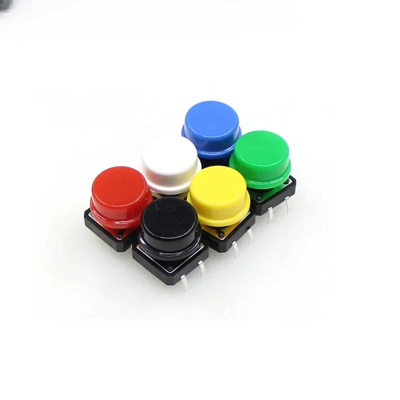 

20pcs Light touch button switch 12 * 12mm circular micro switch, directly inserted 4-pin vertical switch button