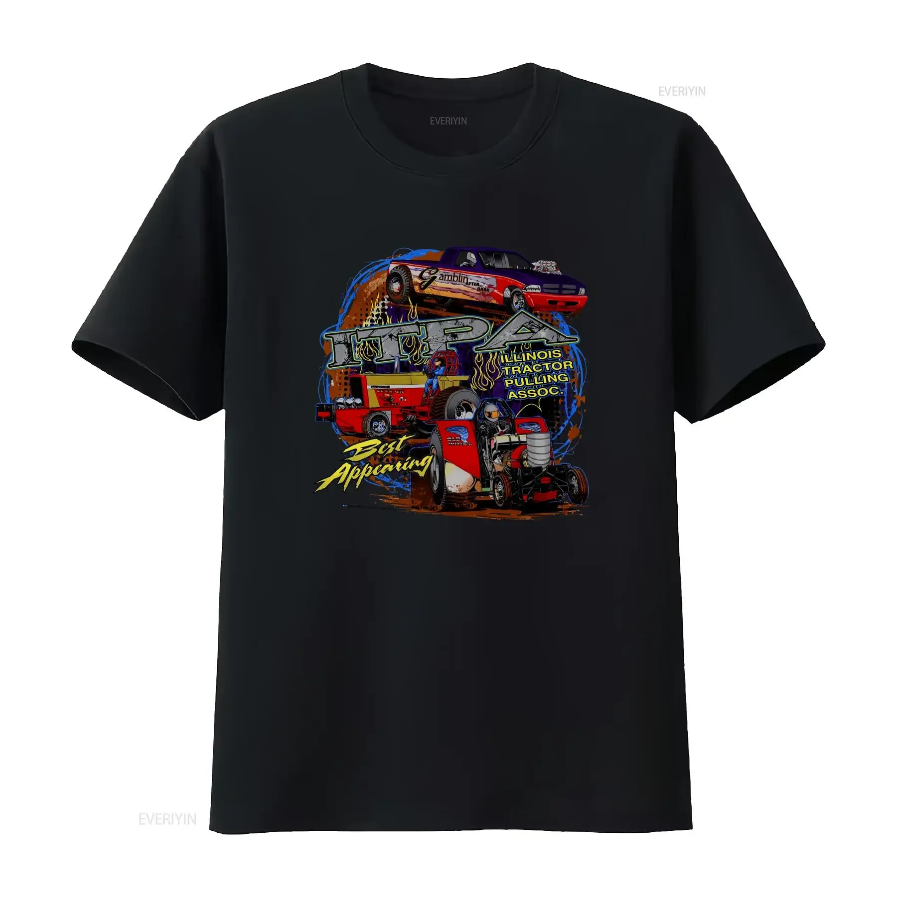 ITPA Men's Medium M Illinois Tractor Pullers Association 2011 WINNERS T Shirt vintage Washed homme Comfortable Slightly