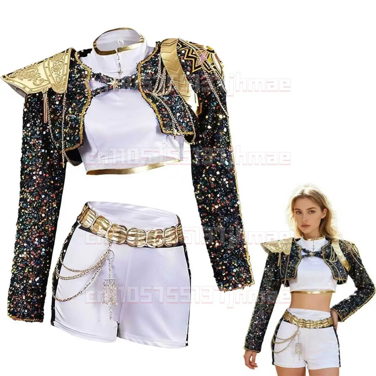 

Rumim Costume Female Roleplay Rumim Golden Costume Kids, Rumim Halloween Costume Hunters, Cosplay.