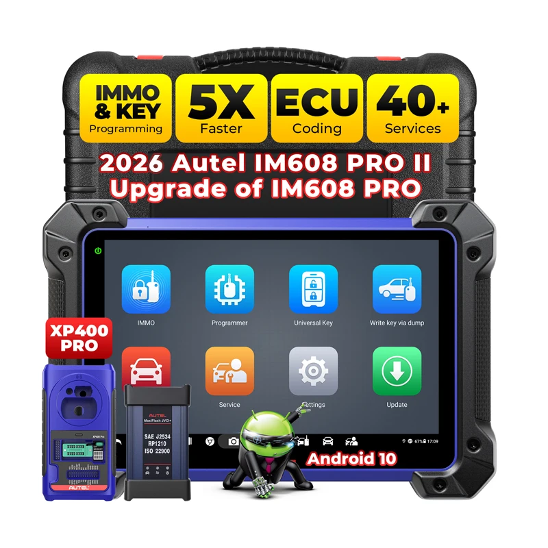 Autel MaxiIM IM608 II Key Programmer IM608II IMMO Programming Diagnostic Scanner Tool OE-Level Diagnostics OBD2 Bluetooth WiFi DoIP CAN FD All Cars
