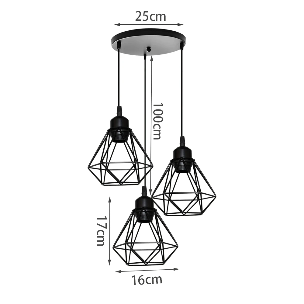 Retro hanglamp ijzeren frame plafondverlichting verf restaurant theehuis kroonluchter binnen smeedijzeren moderne hanglampen