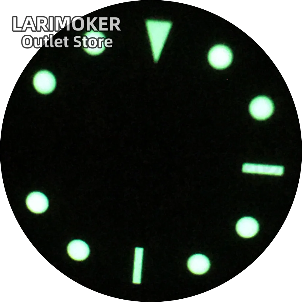 LARIMOKER black blue green red orange 29MM 9 o'clock date green luminous dial suitable for NH35 automatic movement watch Dail