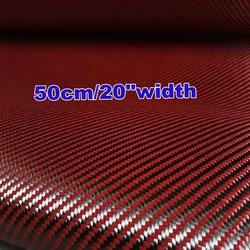 3K 200gsm fibra di carbonio e Kevlar rosso aramide ibrido tessuto misto tessuto Twill 20 