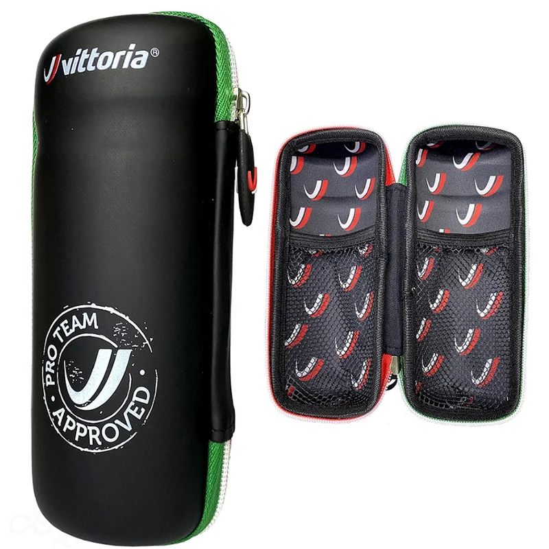 Vittoria New Zip Bicycle Bottle Tools Case Italian Flag Multifunction Tool Type Double-open Tool Jar Cycling Gear Storage Tools