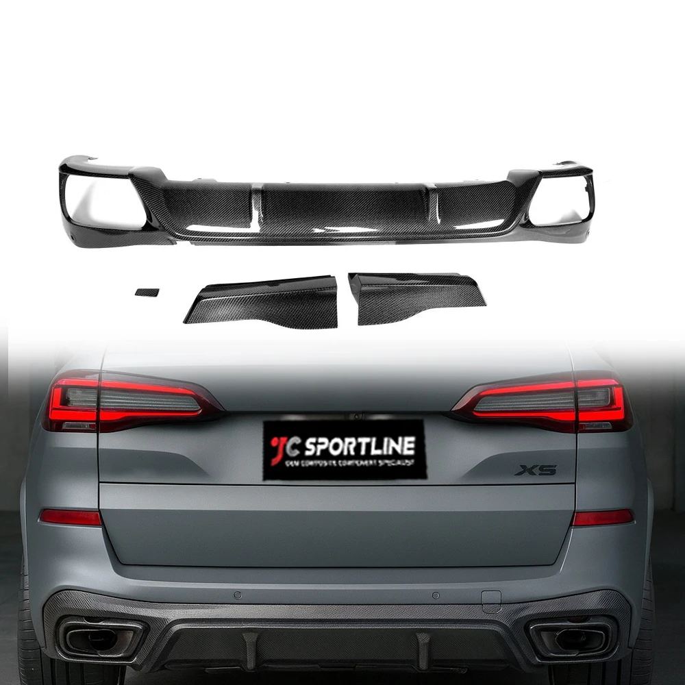 

For X5 G05 LCI M-Sport 2023-2024 Carbon Fiber Rear Diffuser Rear Lip Bumper Body Kit (4PCS) Professional Factory Supply
