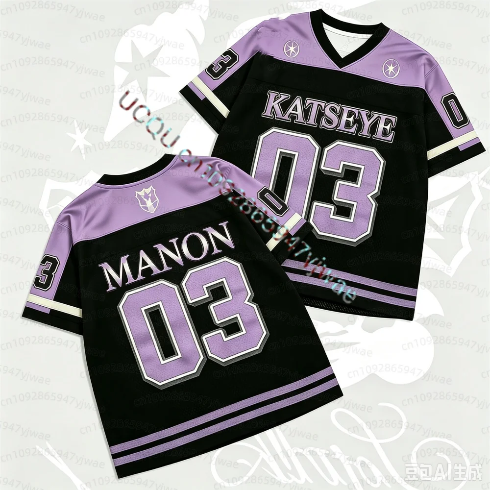 2026 KATSEYE Konzert Unisex Jersey Locker Sitzende Modische Yoonchae Lara&Sophia Daniela Fans T-Shirts Sommer Herren Damen Strand T-Shirts – Detail 11