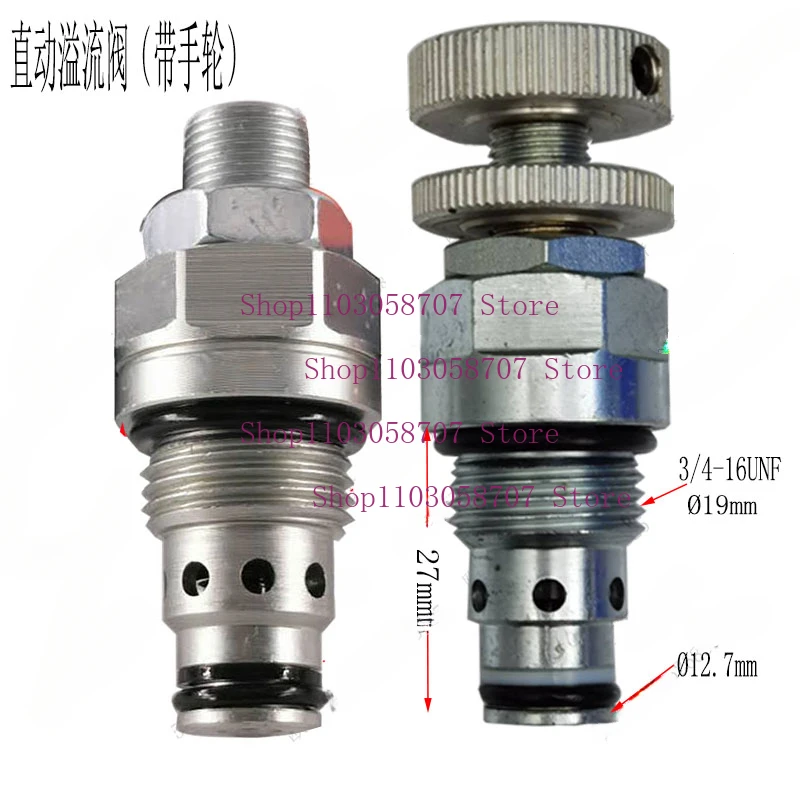 Hydraulic Relief Valve YF06-00 Small Adjustable Hydraulic Thread Relief Pressure Valve Pilot Valve Power Unit Manual Adjustment
