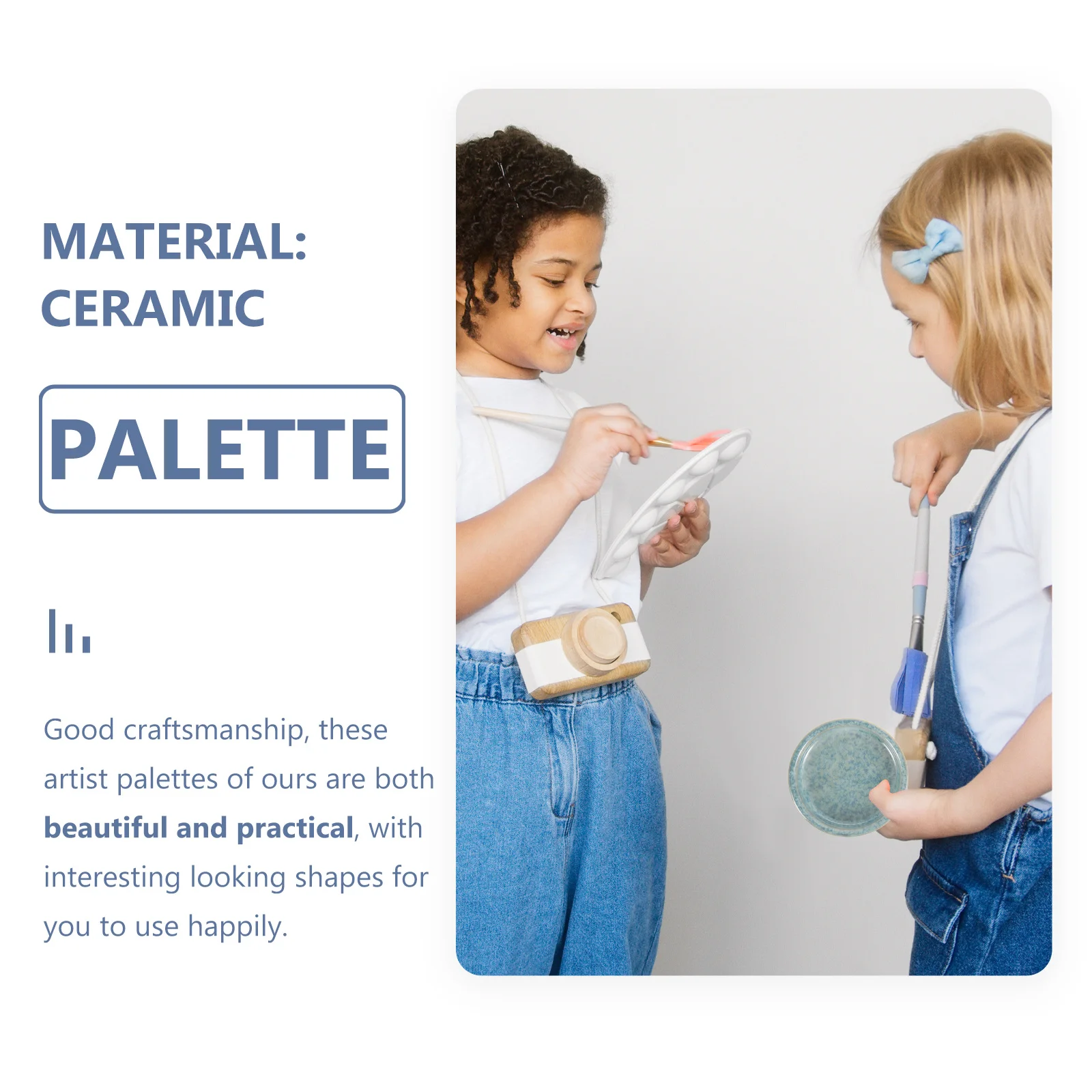 

1Set Ceramic Paint 5-Layer Stackable Mixing Tray Multi-Functional Watercolor Gouache Acrylic Oil Pigment Tray