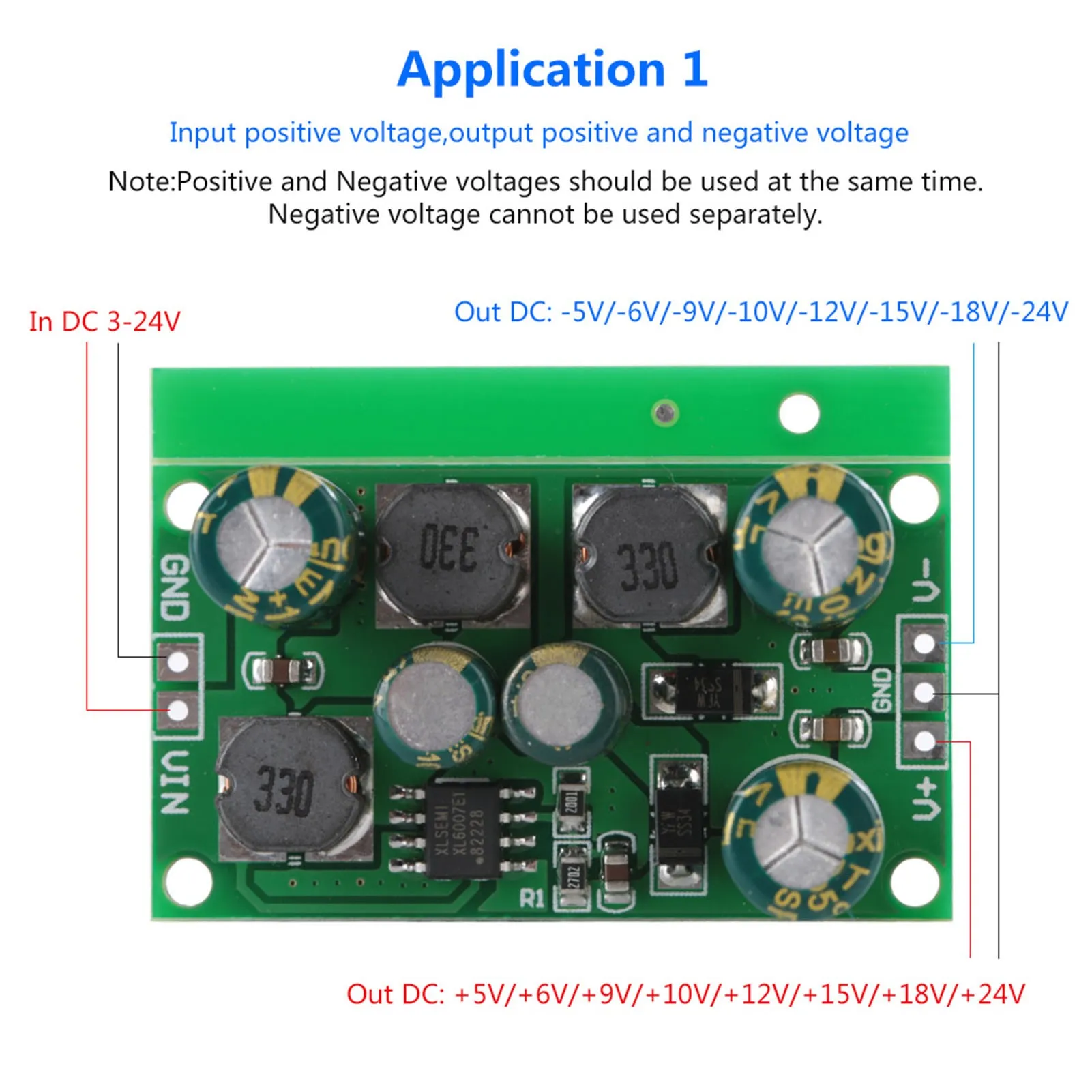 DC DC Positive & Negative Voltage Boost Buck Converter